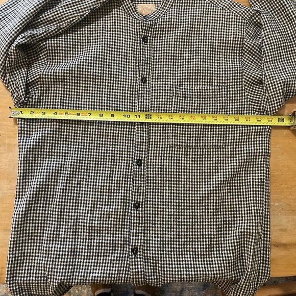 Wah Maker Frontier Clothing Mens Shirt Sz large Black&white Tiny Check Button Up - Picture 5 of 9